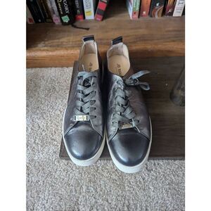 JB Martin Women’s EU 39 US 9 Silver Lace Up Fashion Sneakers